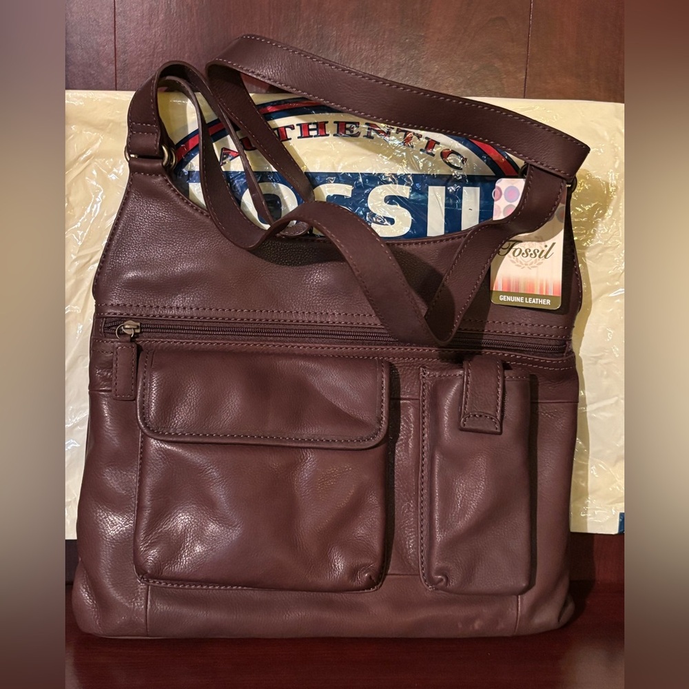 Fossil Brown Leather Bag